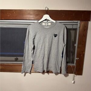 Comme des Garcons Play Gray Crewneck